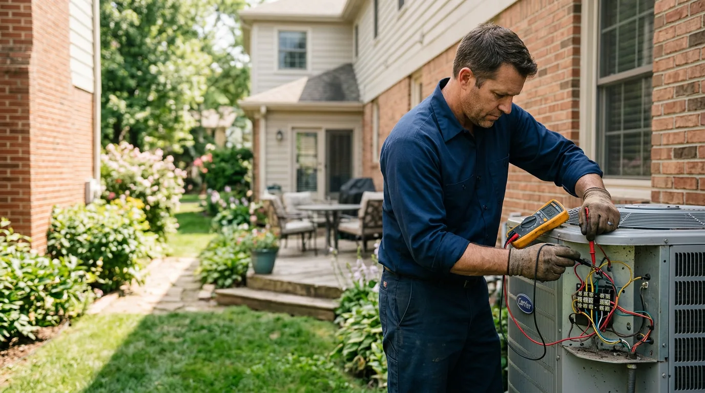 HVAC technician working near Walhalla, ND
